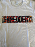 LITTLE SHREDDERZ WHITE FIRE LOGO TEE