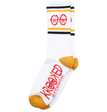 KROOKED EYES WHT/BLK/KHK SOCK