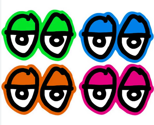 KROOKED EYES DIE STICKER