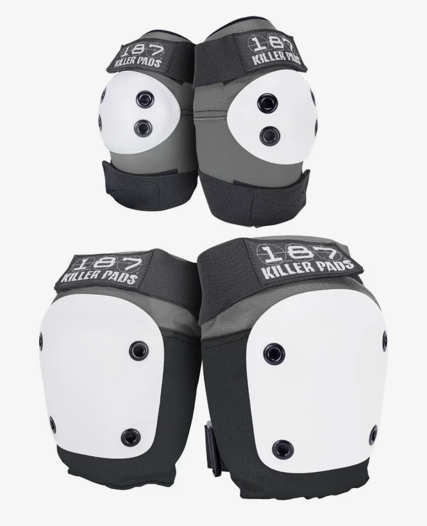 187 COMBO PACK GREY/WHITE - KNEE AND ELBOW PADS