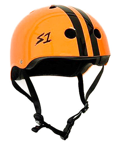 S1 Lifer Helmet Bright Orange with Black Stripes